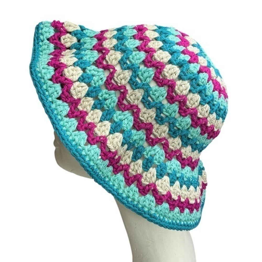 The Kelp Crochet Bucket Sun Hat Cotton Yarn Handcrafted Handmade‎ by Seller